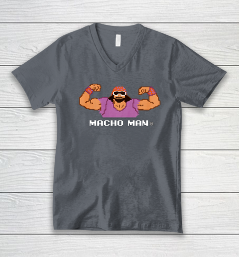 WWE Macho Man 8 Bit V-Neck T-Shirt 9