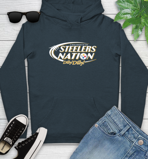 NFL A True Friend Of The Pittsburgh Steelers Dilly Dilly Football Sports Youth Hoodie 10