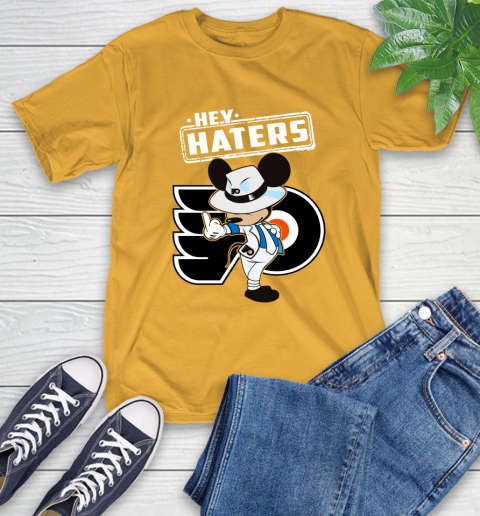 NHL Hey Haters Mickey Hockey Sports Philadelphia Flyers T-Shirt 2