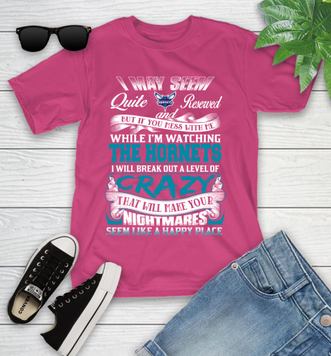 Charlotte Hornets NBA Basketball Don't Mess With Me While I'm Watching My Team Youth T-Shirt 11