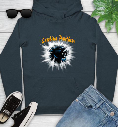 Carolina Panthers NFL Football Adoring Fan Rip Sports Youth Hoodie 10