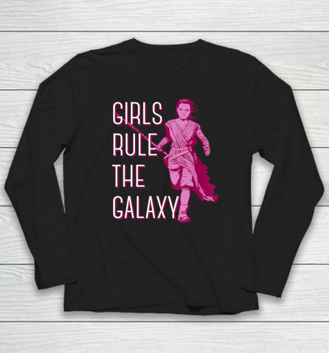 Rey Girls Rule The Galaxy Star Wars Episode 7 Long Sleeve T-Shirt