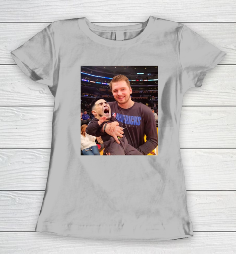Luka Doncic Shirt Luka Doncic Holding Kevin Kno Baby Women's T-Shirt 3