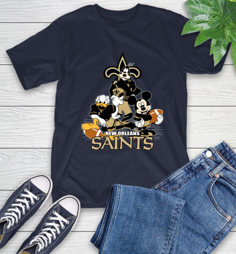 NFL New Orleans Saints Mickey Mouse Donald Duck Goofy Football Shirt T-Shirt 3