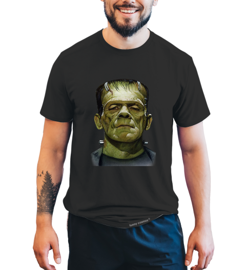 Frankenstein T Shirt, The Monster Frankenstein Face Tshirt, Halloween Gifts