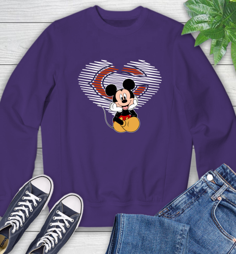 NFL Chicago Bears The Heart Mickey Mouse Disney Football T Shirt_000 Sweatshirt 4