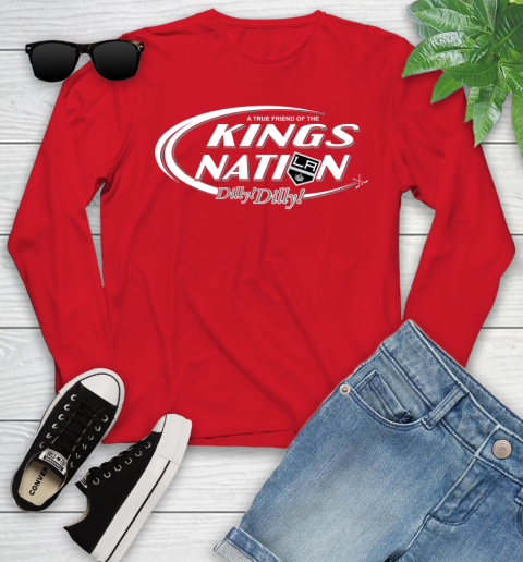 NHL A True Friend Of The Los Angeles Kings Dilly Dilly Hockey Sports Youth Long Sleeve 11