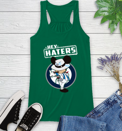 NHL Hey Haters Mickey Hockey Sports Winnipeg Jets Racerback Tank 6