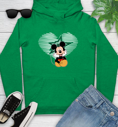 NHL Dallas Stars The Heart Mickey Mouse Disney Hockey Youth Hoodie 9