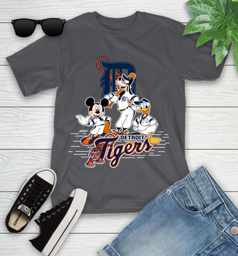 MLB Detroit Tigers Mickey Mouse Donald Duck Goofy Baseball T Shirt Youth T-Shirt 6