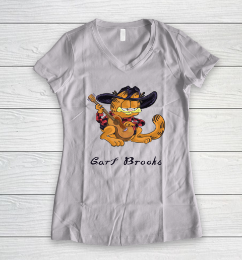 Garth Brools Shirt Garfield Mashup Garth Brooks  Garf Brooks Women's V-Neck T-Shirt