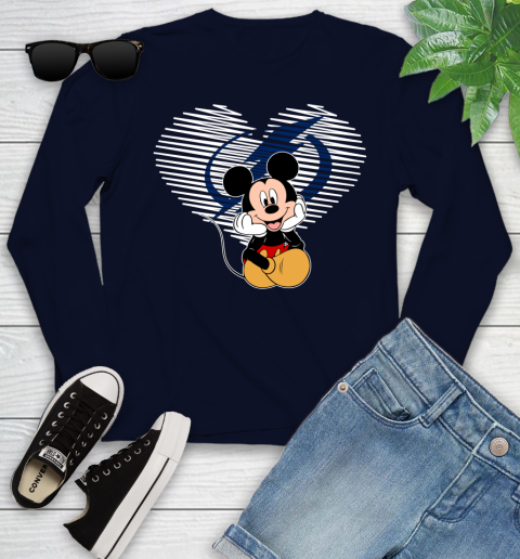 NHL Tampa Bay Lightning The Heart Mickey Mouse Disney Hockey Youth Long Sleeve 2