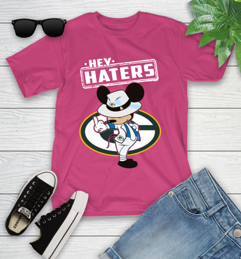 NFL Hey Haters Mickey Football Sports Green Bay Packers Youth T-Shirt 11