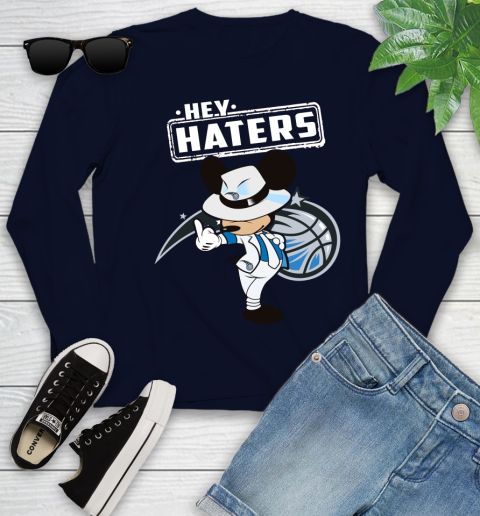 NBA Hey Haters Mickey Basketball Sports Orlando Magic Youth Long Sleeve 2