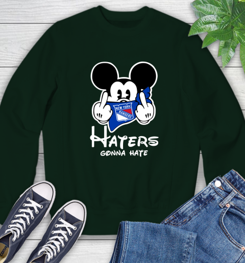 NHL New York Rangers Haters Gonna Hate Mickey Mouse Disney Hockey T Shirt Sweatshirt 12