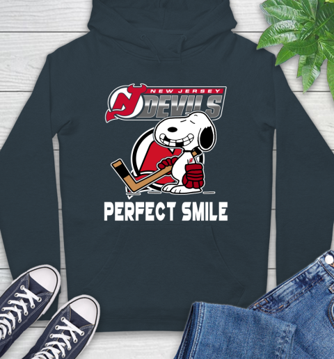 NHL New Jersey Devils Snoopy Perfect Smile The Peanuts Movie Hockey T Shirt Hoodie 7