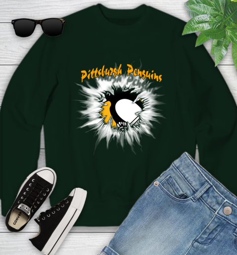 Pittsburgh Penguins NHL Hockey Adoring Fan Rip Sports Youth Sweatshirt 9