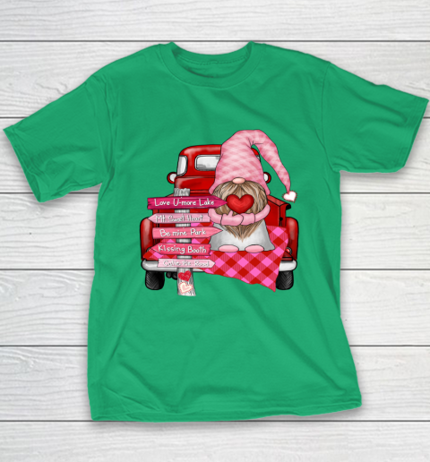 Valentine Vintage Red Truck Gnomes You And Me Valentines Day Youth T-Shirt 13