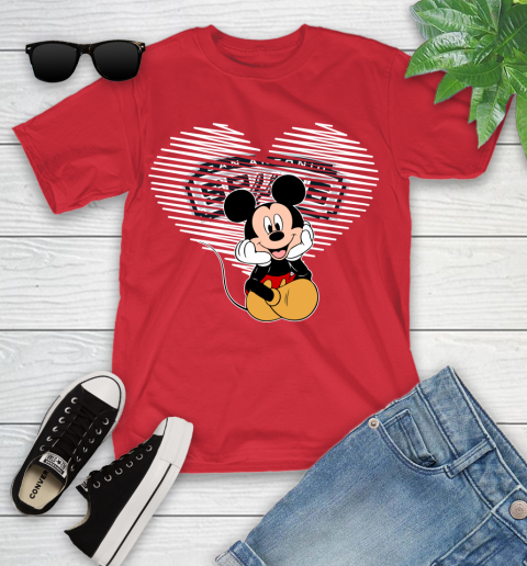 NBA San Antonio Spurs The Heart Mickey Mouse Disney Basketball Youth T-Shirt 13