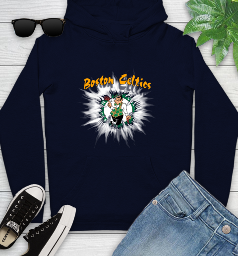Boston Celtics NBA Basketball Rip Sports Youth Hoodie 3
