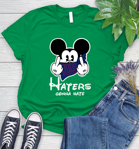 NFL New York Giants Haters Gonna Hate Mickey Mouse Disney Football T Shirt Women's T-Shirt 9