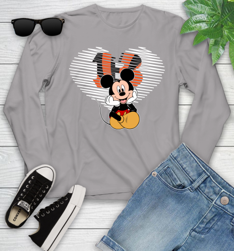 NFL Cincinnati Bengals The Heart Mickey Mouse Disney Football T Shirt_000 Youth Long Sleeve 5