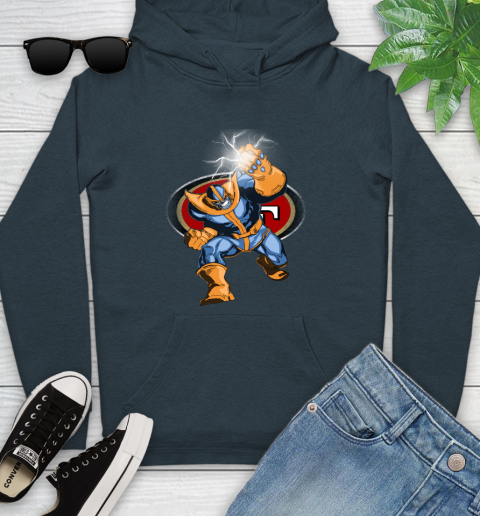 San Francisco 49ers NFL Football Thanos Avengers Infinity War Marvel Youth Hoodie 10
