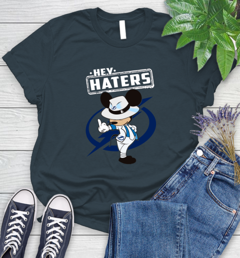 NHL Hey Haters Mickey Hockey Sports Tampa Bay Lightning Women's T-Shirt 11