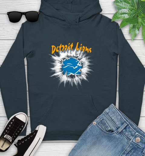 Detroit Lions NFL Football Adoring Fan Rip Sports Youth Hoodie 10