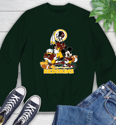 NFL Washington Redskins Mickey Mouse Donald Duck Goofy Football Shirt Sweatshirt 12