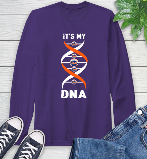 New York Mets MLB Baseball It's My DNA Sports Long Sleeve T-Shirt 5