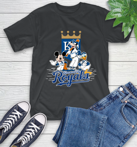MLB Kansas City Royals Mickey Mouse Donald Duck Goofy Baseball T Shirt T-Shirt