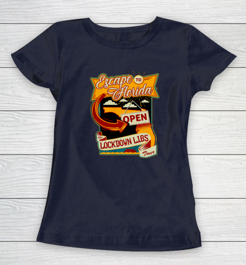 Escape To Florida Shirt Ron DeSantis (Print on front and back) Women's T-Shirt 18
