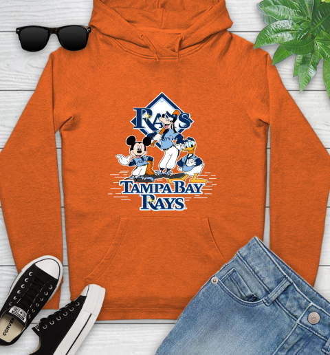 MLB Tampa Bay Rays Mickey Mouse Donald Duck Goofy Baseball T Shirt Youth Hoodie 4