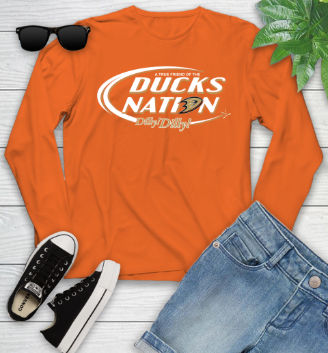 NHL A True Friend Of The Anaheim Ducks Dilly Dilly Hockey Sports Youth Long Sleeve 3