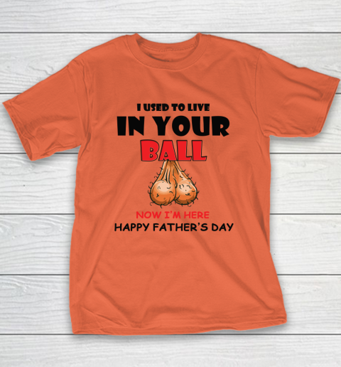 I Used To Live In Your Balls Funny Dad Father's Day Youth T-Shirt 2