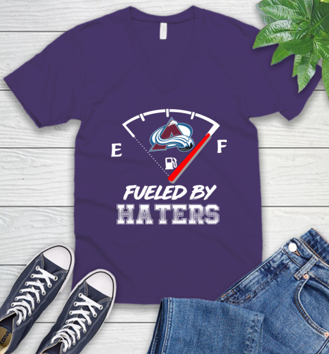 Colorado Avalanche NHL Hockey Fueled By Haters Sports V-Neck T-Shirt 9