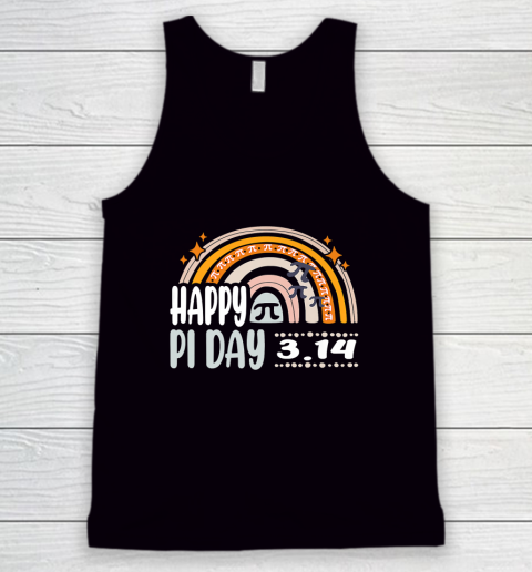 Happy Pi Day Mathematic Math Teacher Gift Leopard Rainbow Tank Top