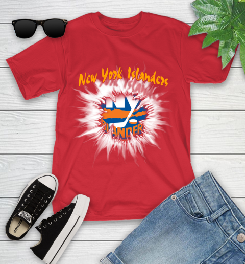 New York Islanders NHL Hockey Adoring Fan Rip Sports Youth T-Shirt 13