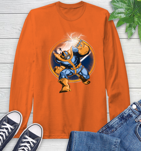 Buffalo Sabres NHL Hockey Thanos Avengers Infinity War Marvel Long Sleeve T-Shirt 4