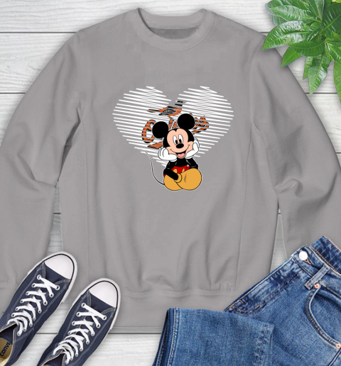 MLB Baltimore Orioles The Heart Mickey Mouse Disney Baseball T Shirt_000 Sweatshirt 5