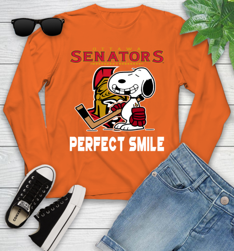 NHL New York Rangers Snoopy Perfect Smile The Peanuts Movie Hockey T Shirt Youth Long Sleeve 3