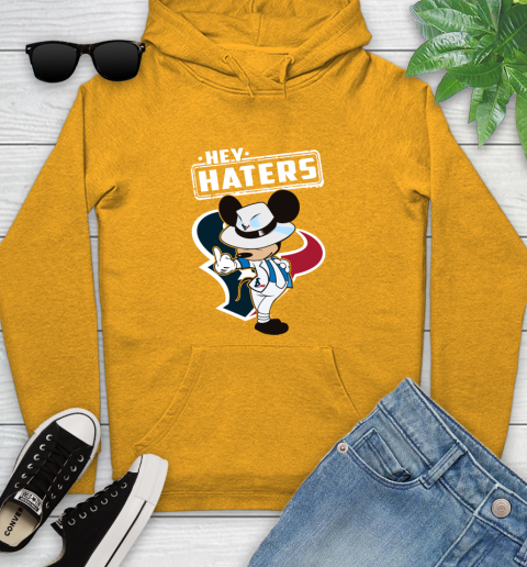 NFL Hey Haters Mickey Football Sports Houston Texans Youth Hoodie 2