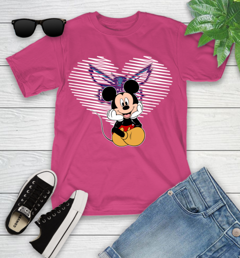 NBA Charlotte Hornets The Heart Mickey Mouse Disney Basketball Youth T-Shirt 11