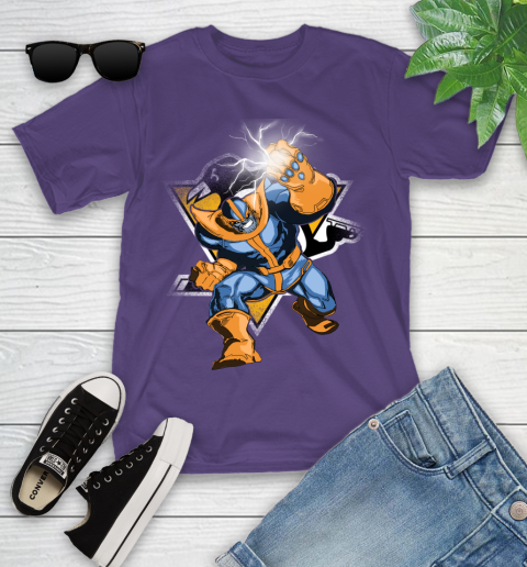 Pittsburgh Penguins NHL Hockey Thanos Avengers Infinity War Marvel Youth T-Shirt 3