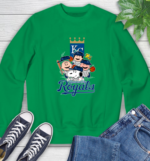 MLB Kansas City Royals Snoopy Charlie Brown Woodstock The Peanuts Movie Baseball T Shirt_000 Sweatshirt 7