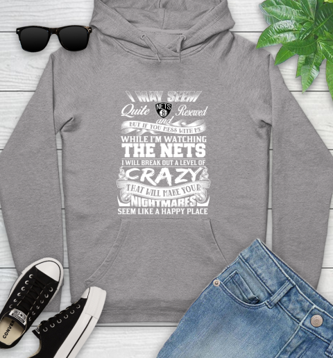 Brooklyn Nets NBA Basketball Don't Mess With Me While I'm Watching My Team Youth Hoodie 6