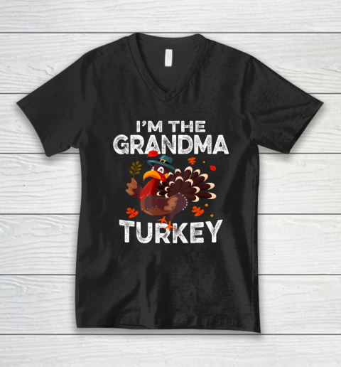 I'm The Grandma Turkey Matching Thanksgiving Family Outfits V-Neck T-Shirt