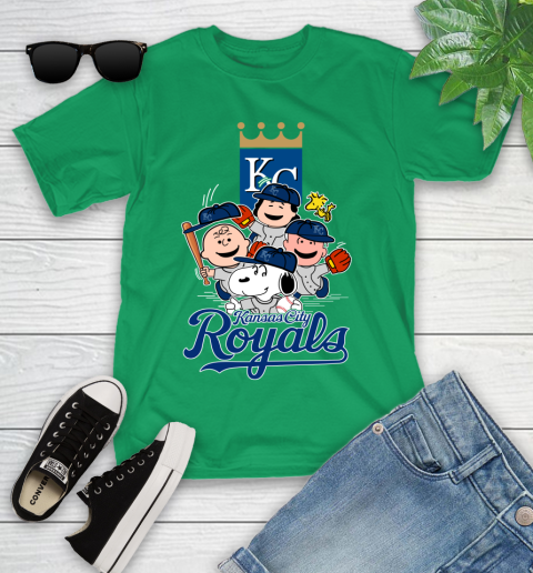 MLB Kansas City Royals Snoopy Charlie Brown Woodstock The Peanuts Movie Baseball T Shirt_000 Youth T-Shirt 8