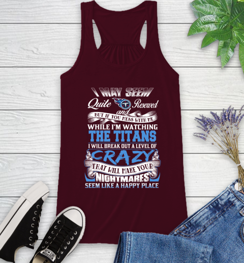Tennessee Titans NFL Football Don't Mess With Me While I'm Watching My Team Racerback Tank 2
